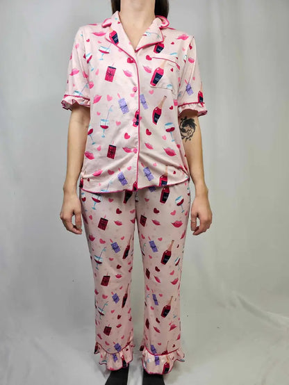 TZ45 Wine Valentine's Modal Pajamas