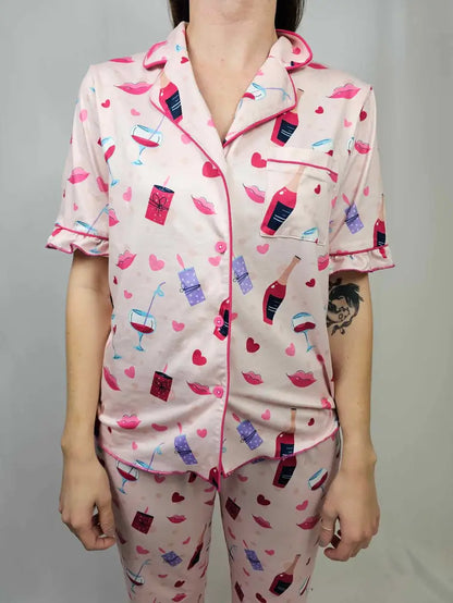 TZ45 Wine Valentine's Modal Pajamas