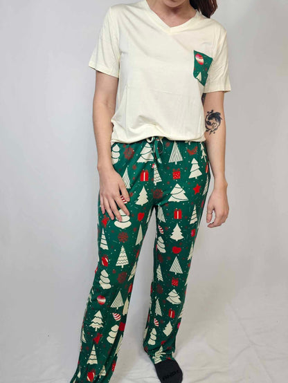 TZ42 Christmas Trees Modal Pajamas Set