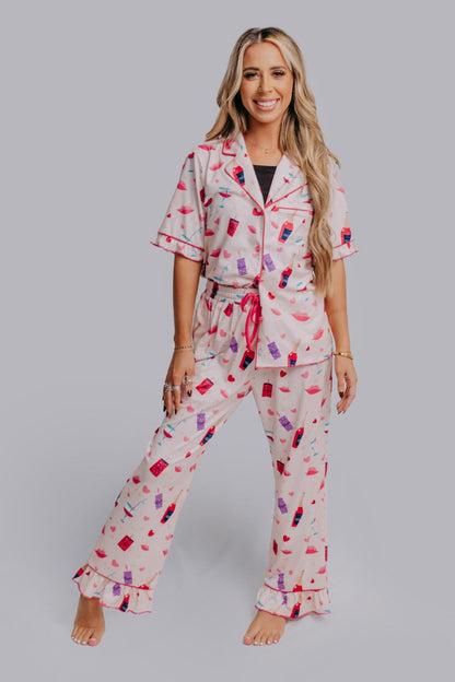 TZ45 Wine Valentine's Modal Pajamas