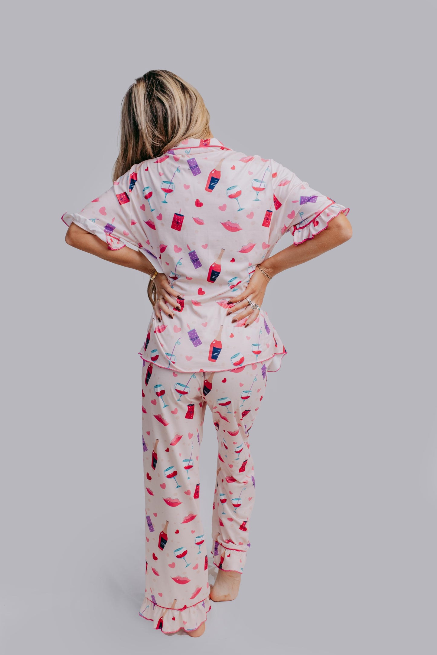 TZ45 Wine Valentine's Modal Pajamas