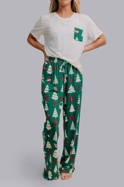 TZ42 Christmas Trees Modal Pajamas Set